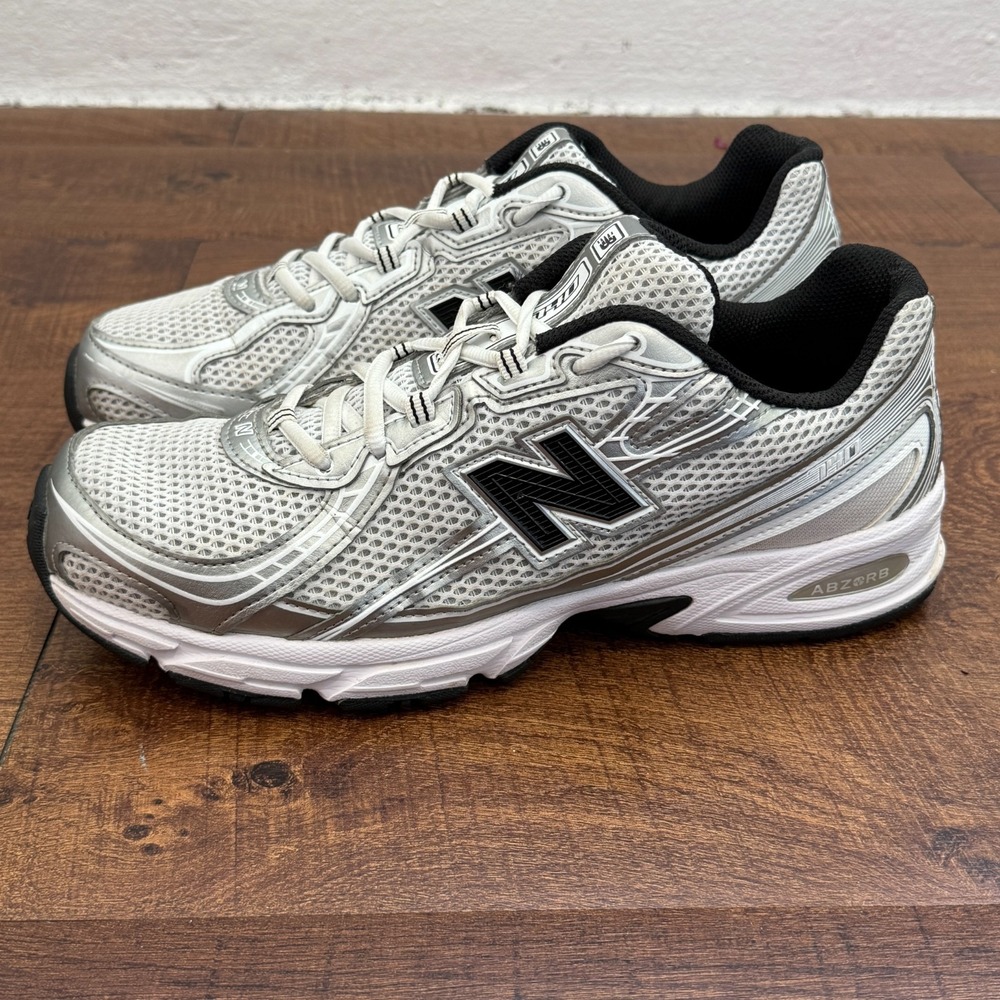 New Balance 740 v2 Men's 10 White Silver Metallic Black U740NW2 Sneakers Shoes
